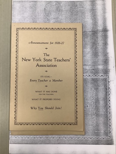 Announcement for 1926-27, The New York State Teachers' Association