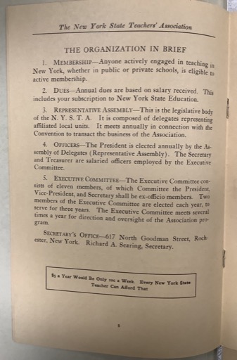 New York State Teachers' Association Organization Details