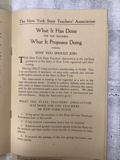 Table: Common School Enrollments (1845–1945) typed list