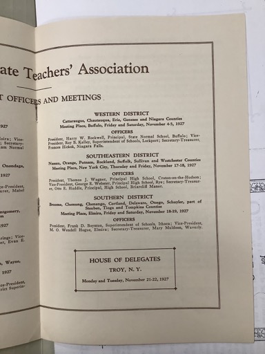 Typed excerpt: history of the New York State Teachers' Association (c. 19th century)