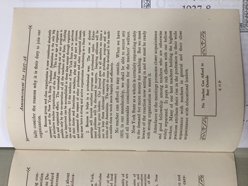 Announcement for Teachers' Organization Membership