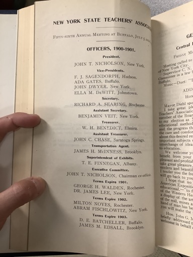 New York State Teachers Association Officers List