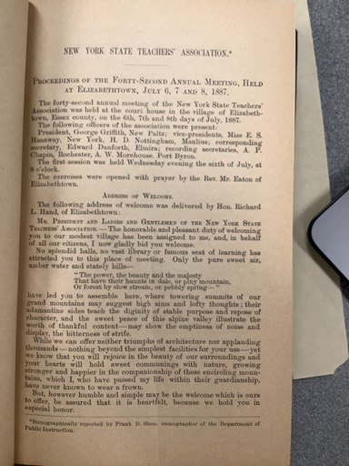 Proceedings of the New York State Teachers Association