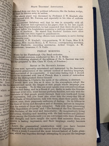 State Teachers' Association Minutes