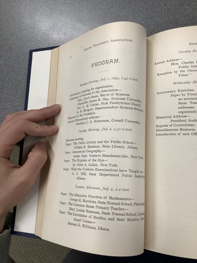 Meeting Program for the New York State Teachers Association