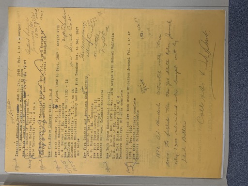 Library and Educational Journal Records