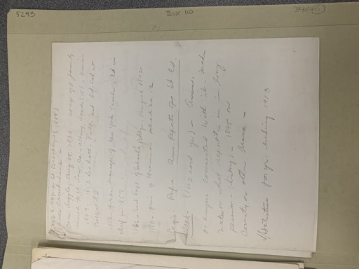 Handwritten notes on ship crossings