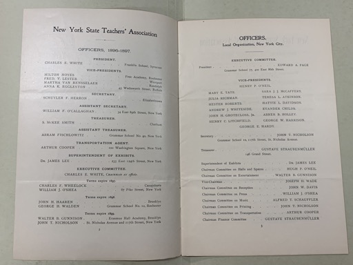 New York State Teachers Association Officers List