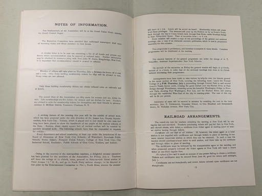 Notes of Information and Railroad Arrangements