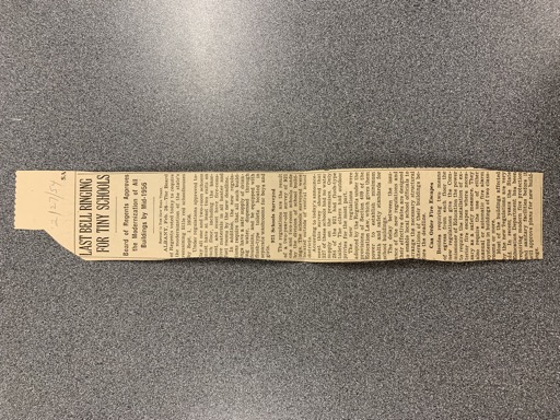 Newspaper article about school modernization