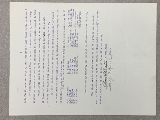 Board of Education Election Minutes