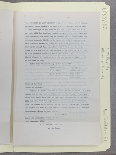 School Tax Authorization Document