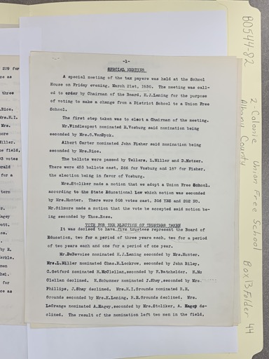 School Board Meeting Minutes