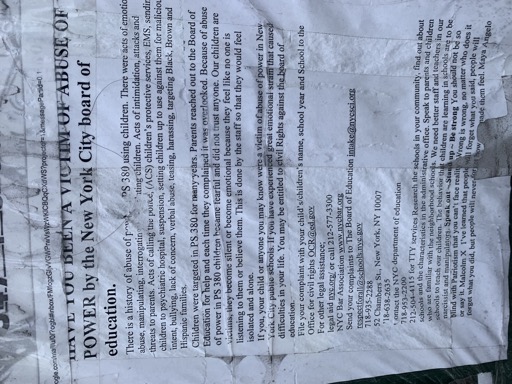 Notice of Abuse of Power by NYC Board of Education